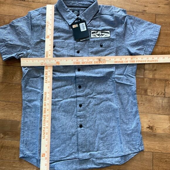 New Harley Davidson Striped Mechanic’s Shirt L - Picture 3 of 9